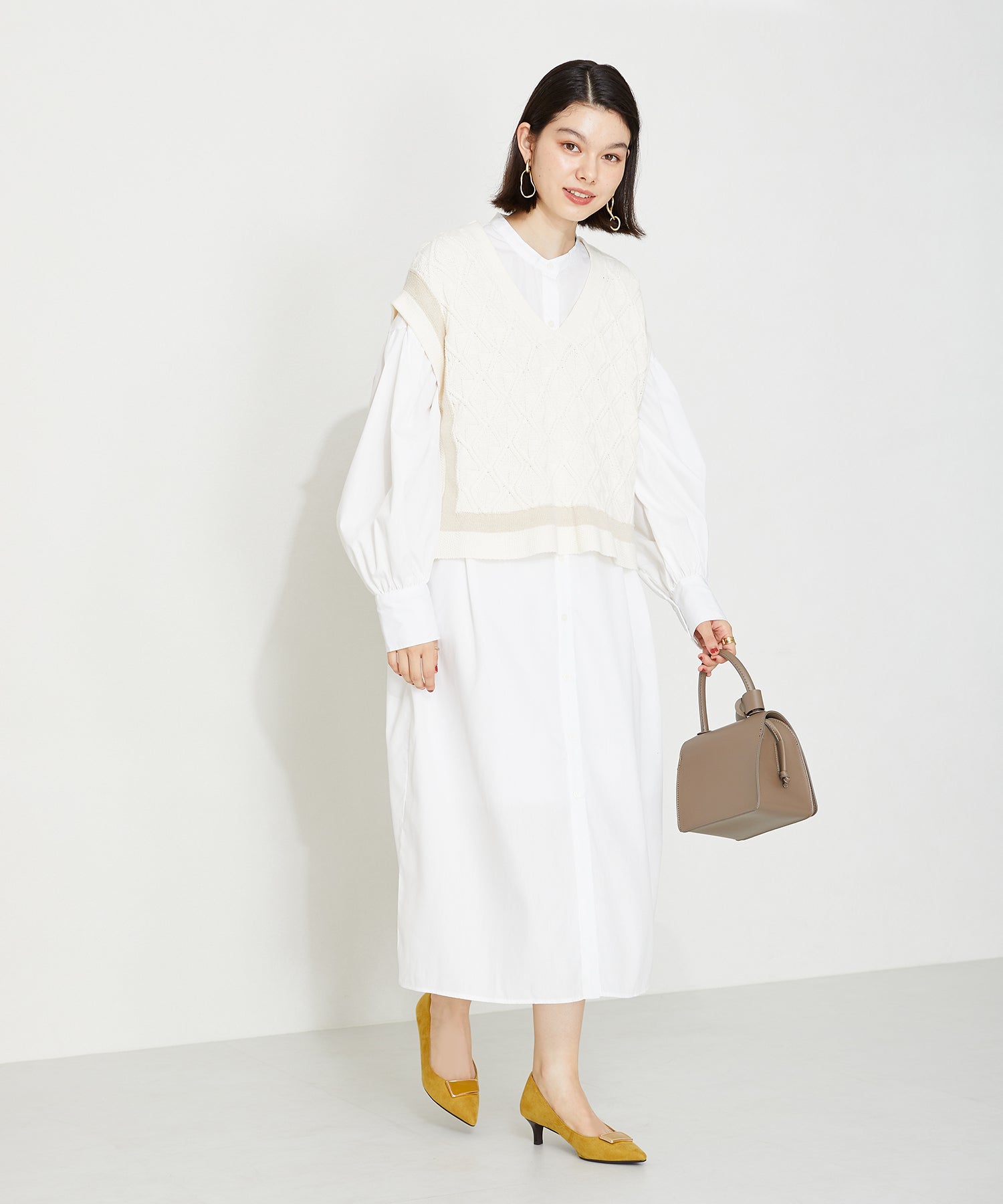 【WEB限定】2wayスクエアモチーフヒールパンプス/32308