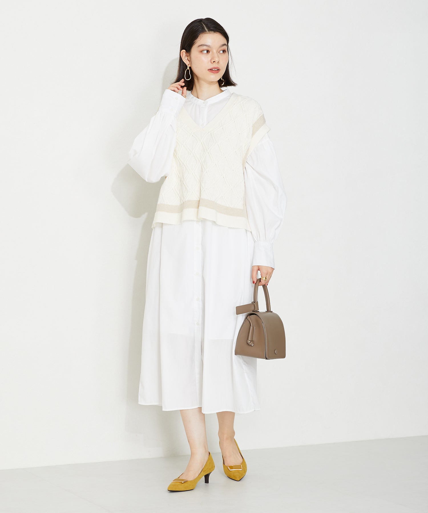 【WEB限定】2wayスクエアモチーフヒールパンプス/32308