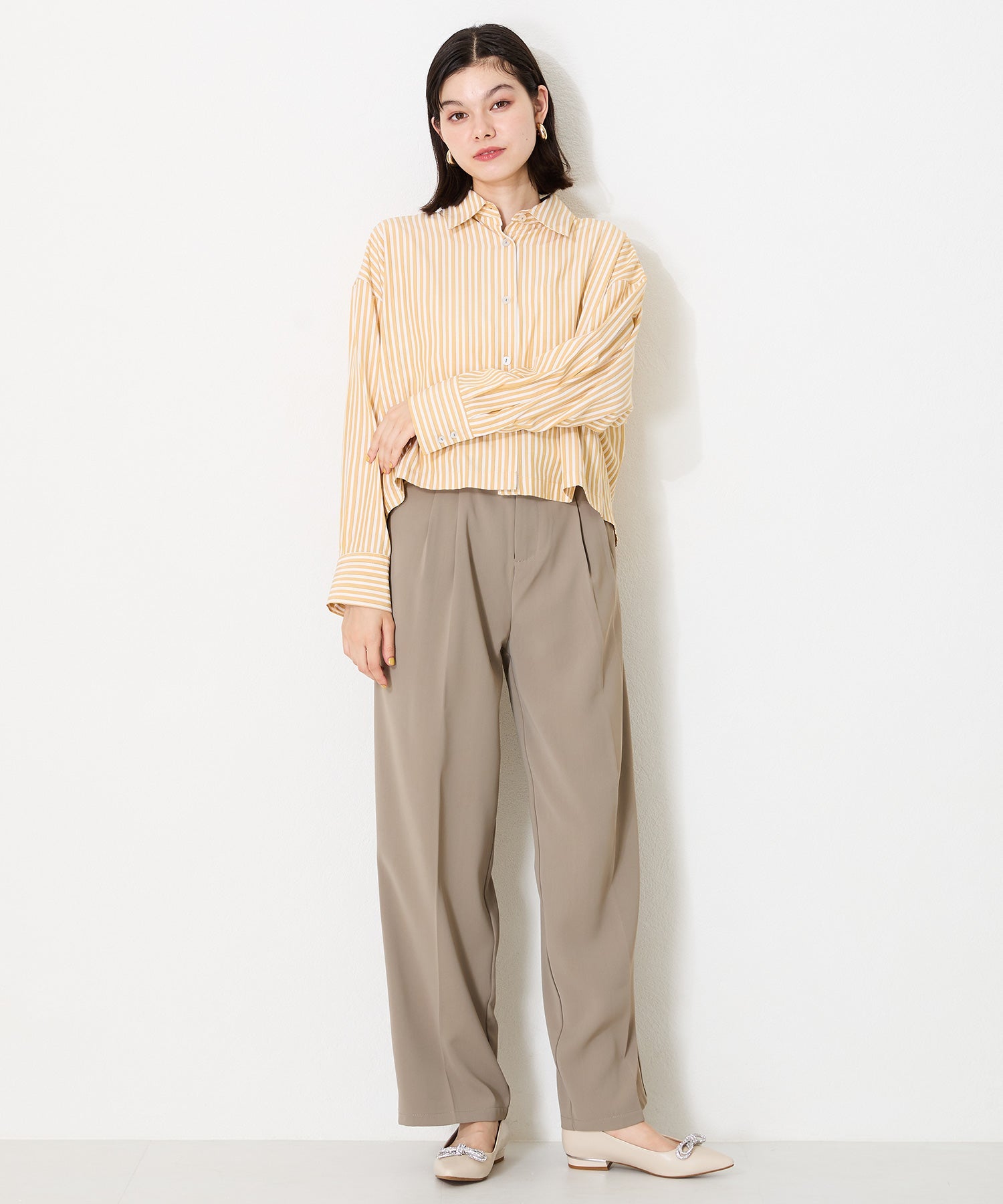 【WEB限定】ビジューリボンフラットパンプス/41310
