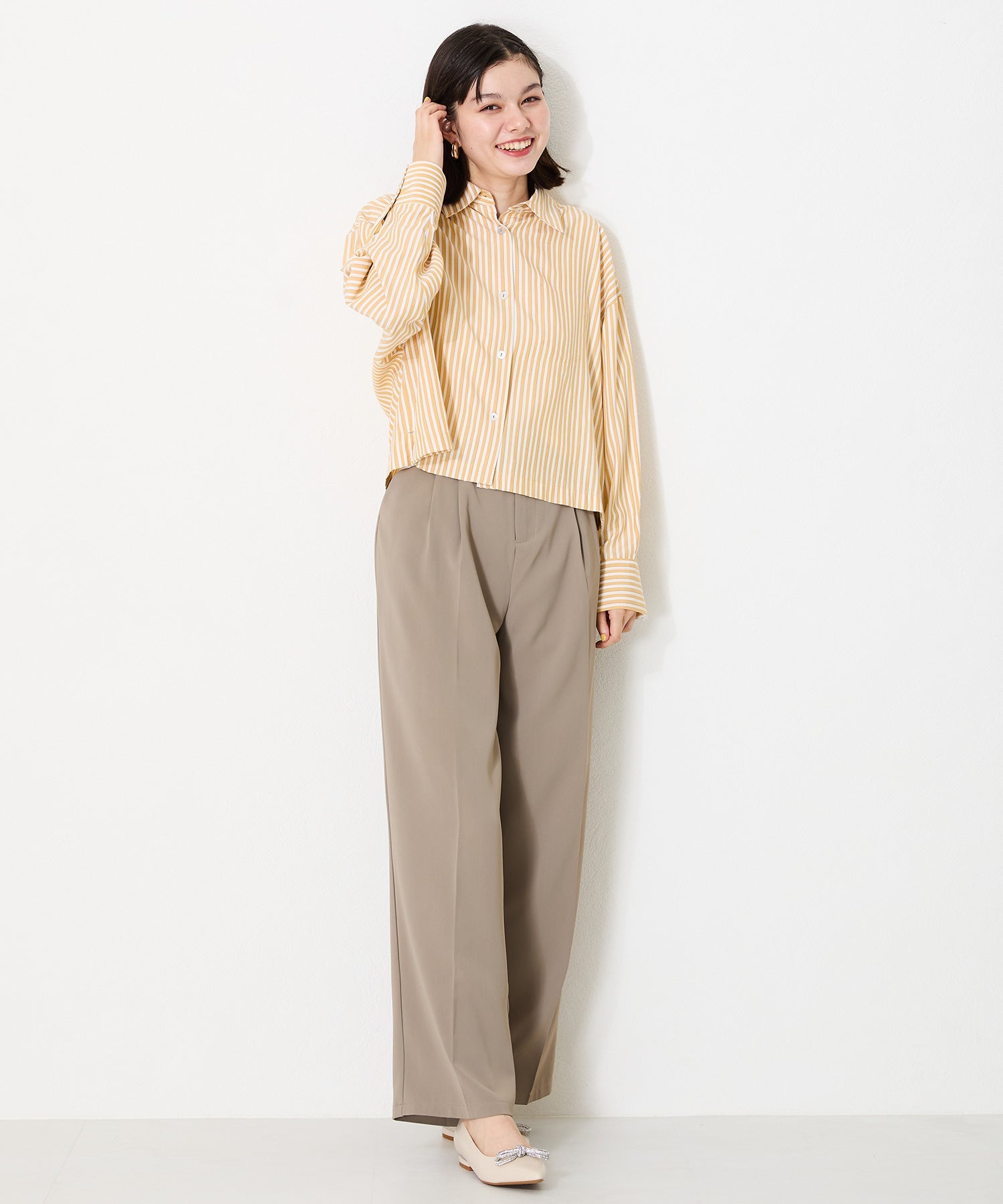 【WEB限定】ビジューリボンフラットパンプス/41310