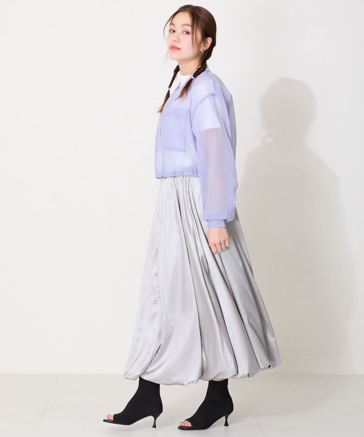 【WEB限定】オープントゥニットブーツ/41424