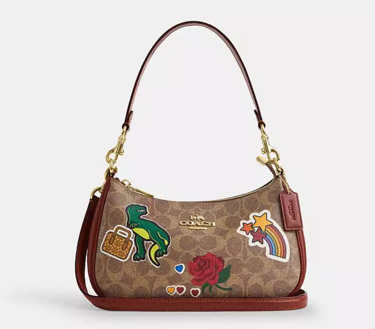 コーチ テリ ショルダーバッグ シグネチャー キャンバス ステッカープリント